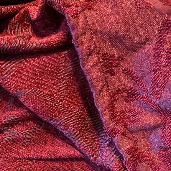 Burgundy Damask Round Tablecloth – 70" - Picture 4 of 6